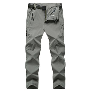 Men's Traveling Outdoor Spring Summer Thin Pants Elastic Waist Soft Shell Quick-Dry Trouser