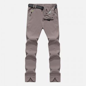 Mens Outdoor Waterproof Breathable Elastic Quick Dry Thin Hiking Pants
