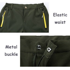Mens Outdoor Trouser Elastic Waist Quick-drying Water-repellent Sport Pants