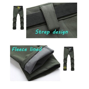 Mens Outdoor Soft Shell Fleece Lining Water-repellent Quick Dry Breathable Climbing Sport Pants