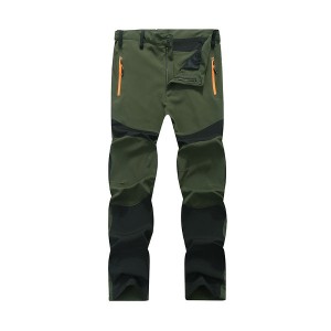 Mens Spring Fall Outdoor Soft Shell Water-repellent Quick-Dry Breathable Stitching Sport Pants