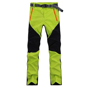 Mens Spring Outdoor Sport Pants Elastic Quick-drying Vivid Color Hiking Biking Trouser