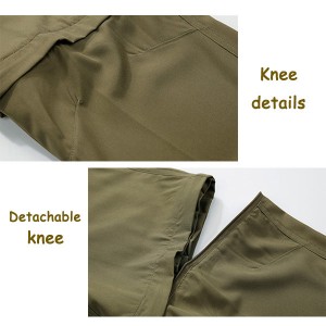 Mens Spring Summer Outdoor Thin Detachable Water-repellent Breathable Sport Pants