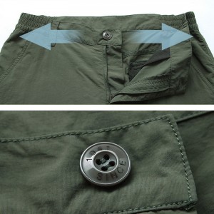 Mens Outdoor Casual Quick Dry Breathable Multi-pocket Military Cargo Pants