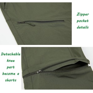 Mens Spring Summer Outdoor Pants Detachable Quick-drying Sport Shorts