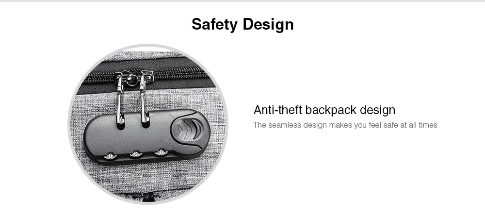 Creative Anti-theft Backpack- Gray