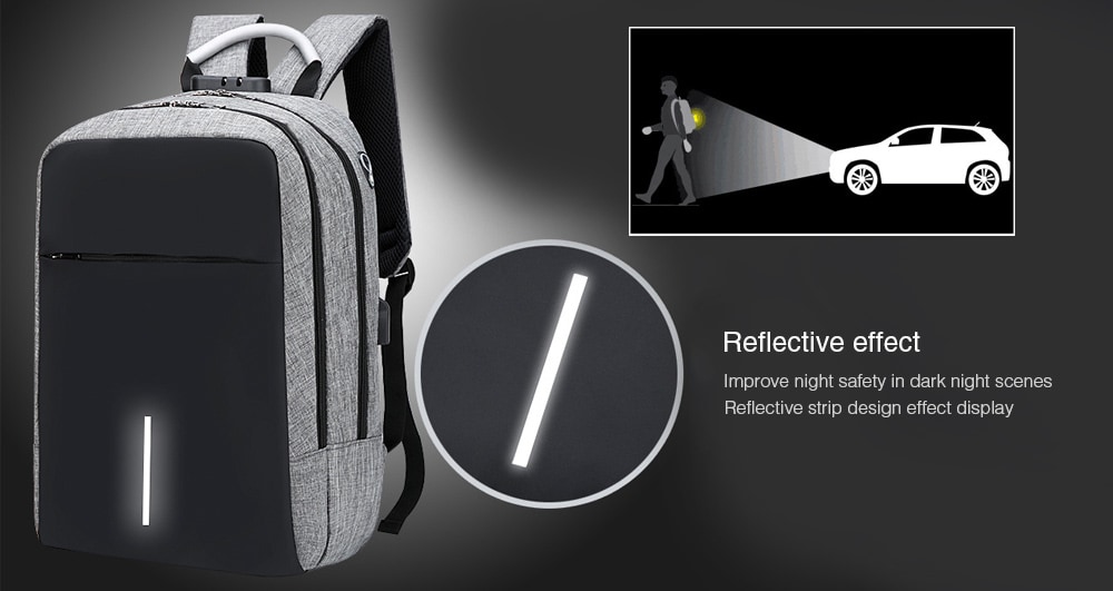Creative Anti-theft Backpack- Gray
