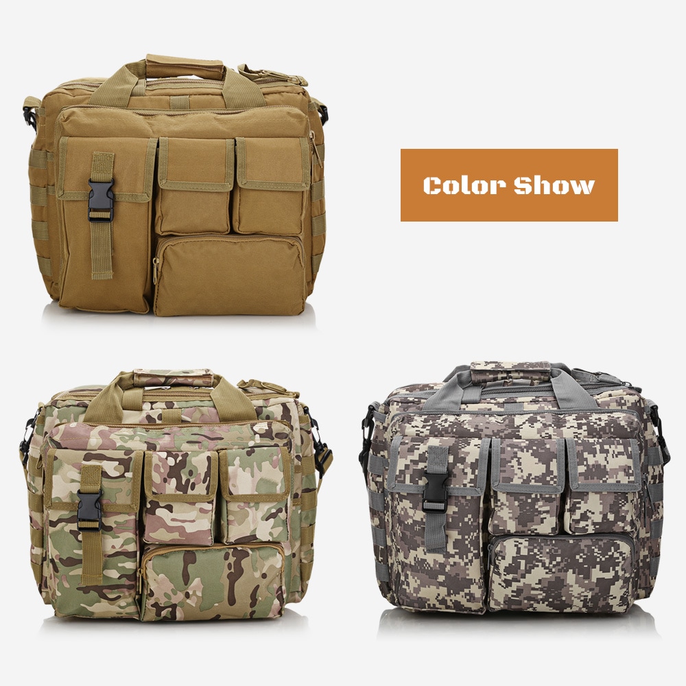 Outlife Outdoor Tablet Package Tactical Messenger Bag Military Waterproof Camouflage Handbag- Black