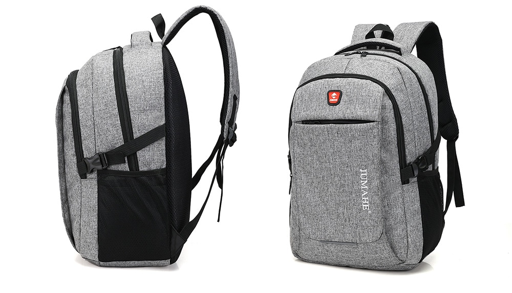 Simple Business Waterproof Men Backpack- Blue Gray