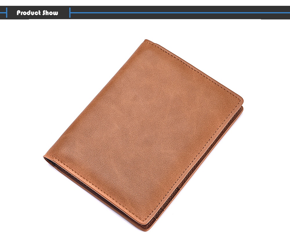 JINBAOLAI Fashionable Leather Wallet- Coffee